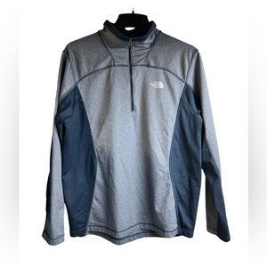 The North Face Pullover Large Quarter Zip Fleece Sweatshirt Blue